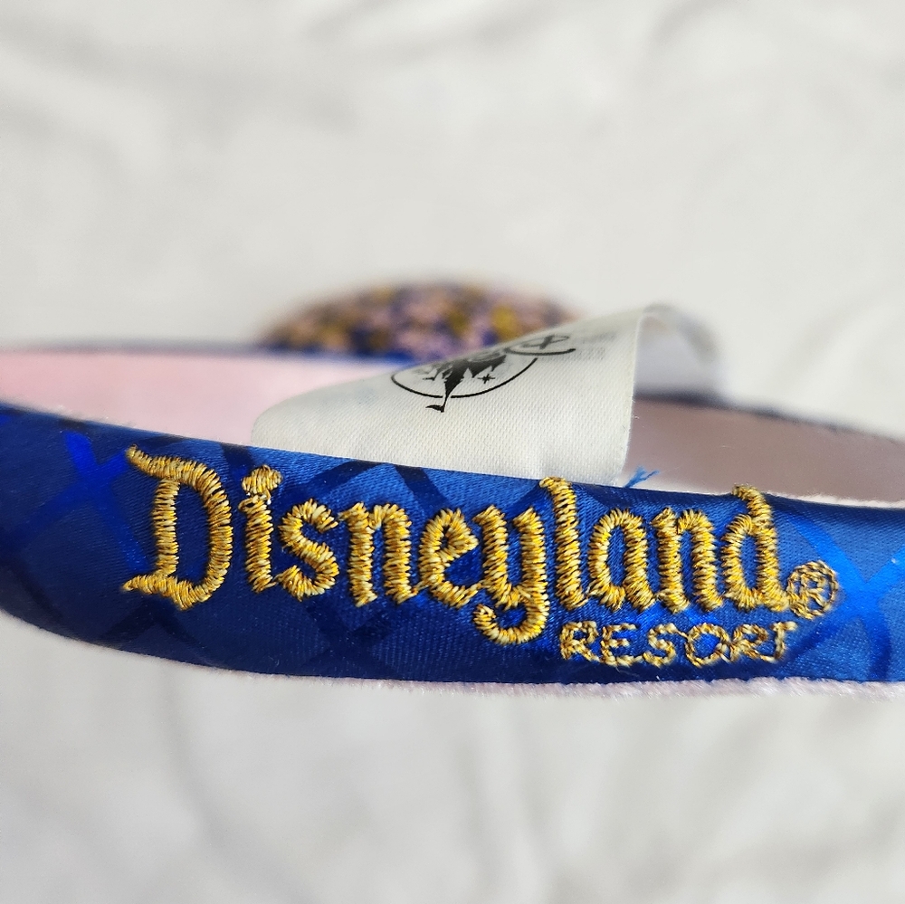 Disneyland Glimmering Sequined Minnie Mouse Ear Headband Pink & Royal Blue - Picture 3 of 4